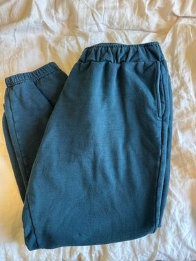 Pact 100% organic cotton teal jogger sweats